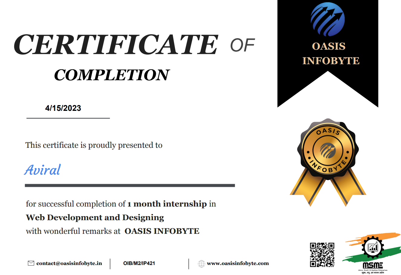 Certificate HTML